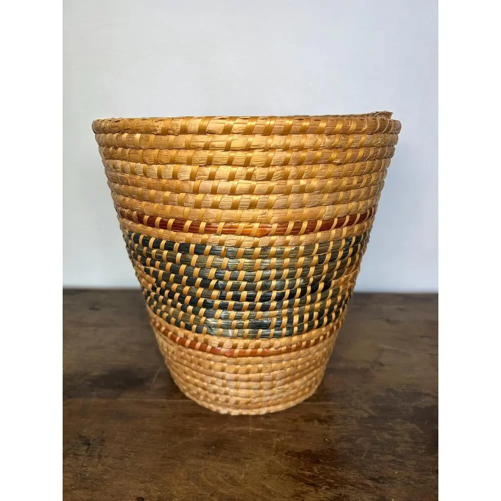 Vintage Wicker Waste Basket | Cottagecore Rustic Prairiecore Farmhouse Style